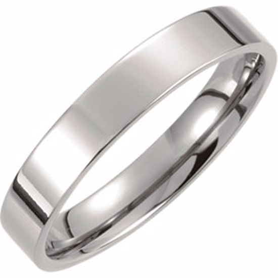 T812:101:P Titanium 4mm Flat Polished Band Size 5