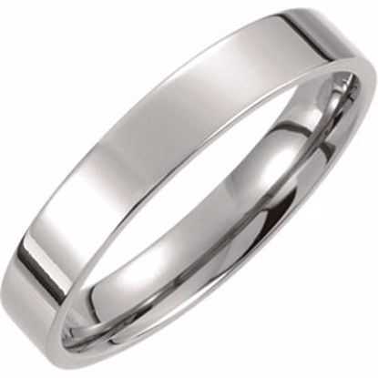 T812:103:P Titanium 4mm Flat Polished Band Size 7