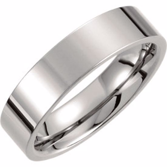 T812:110:P Titanium 6mm Flat Polished Band Size 6