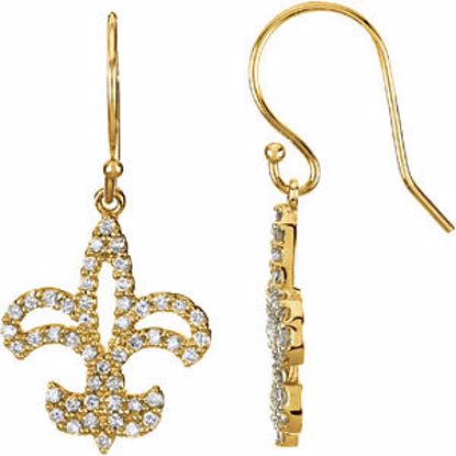 67752:847150:P Fleur-de-lis Earrings