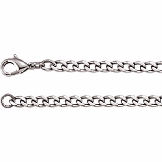 C801:239:P Stainless Steel 4.8mm Curb 20" Chain