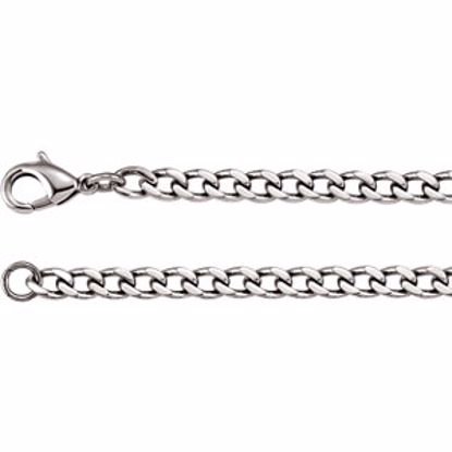 C801:240:P Stainless Steel 4.8mm Curb 24" Chain