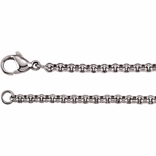 C823:144:P Stainless Steel Rolo Chain 3mm