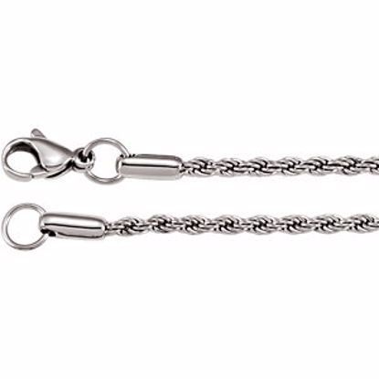 C840:174:P Stainless Steel Rope Chain 2.4mm