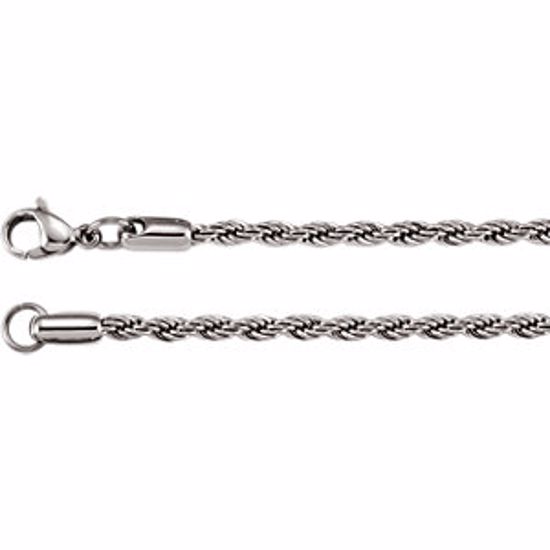 C841:177:P Stainless Steel Rope Chain 3mm