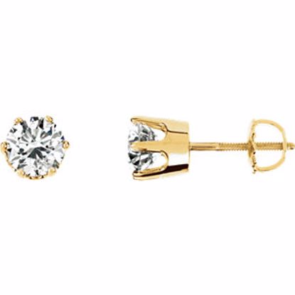 62862:101:P 14kt Yellow 2 CTW Diamond Threaded Post Stud Earrings