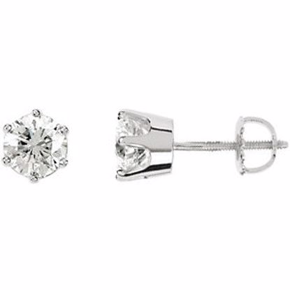 62862:103:P 14kt White 2 CTW Diamond Threaded Post Stud Earrings