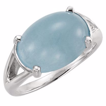 67805:71480:P Sterling Silver Milky Aquamarine Ring