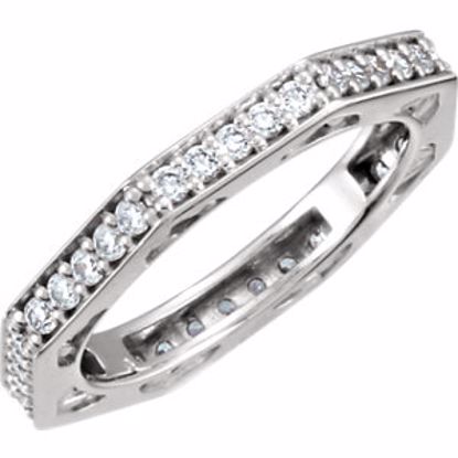 65525:102:P Platinum 3/4 CTW Diamond Anniversary Band Size 8