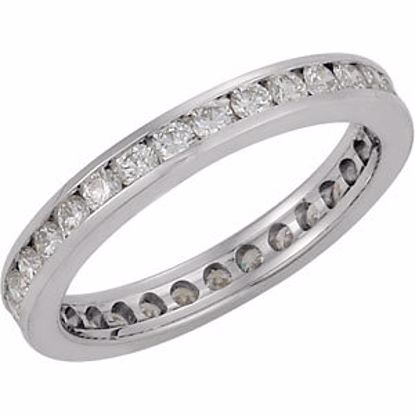 60025:100:P 14kt White 7/8 CTW Diamond Eternity Band Size 4