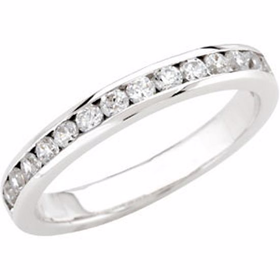 67708:102:P 14kt White 1/2 CTW Diamond Band for 6.5mm Engagement 