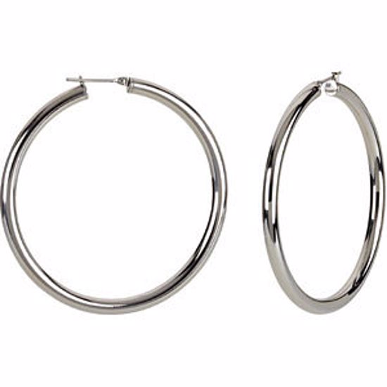 E194:123:P Stainless Steel 4x50mm Hoop Earrings