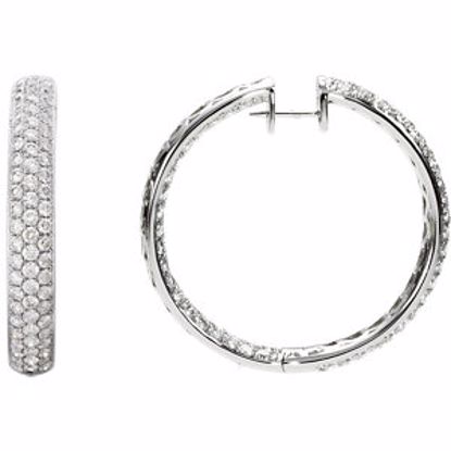 67832:100:P Diamond Inside/Outside Hoop Earrings