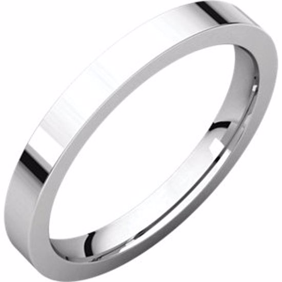 FIR4.5:225687:P 10kt White 2.5mm Flat Comfort Fit Band