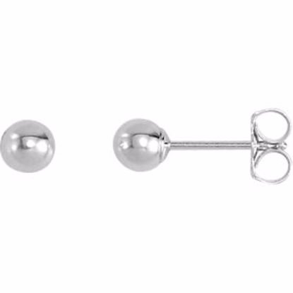 67846:101:P Bright Finish Ball Earrings 