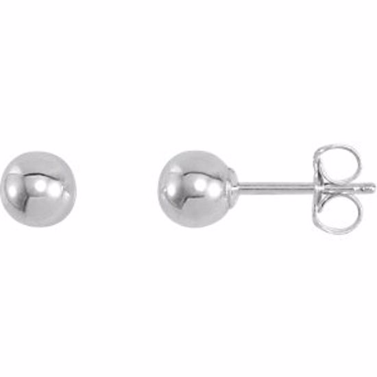 67846:102:P Bright Finish Ball Earrings 