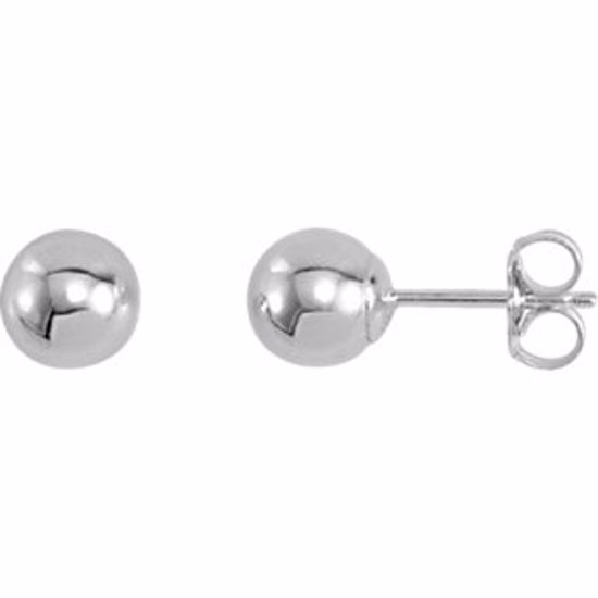 67846:103:P Bright Finish Ball Earrings 