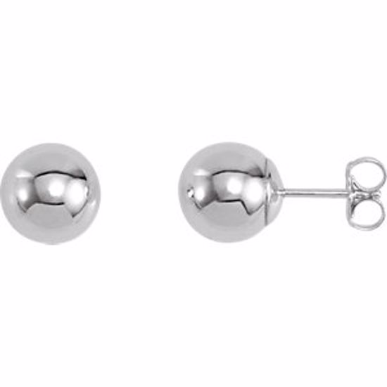 67846:104:P Bright Finish Ball Earrings 