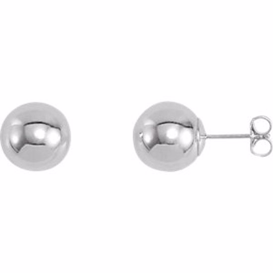 67846:105:P Bright Finish Ball Earrings 