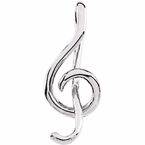 8303:88600:P Sterling Silver Treble Clef Pendant