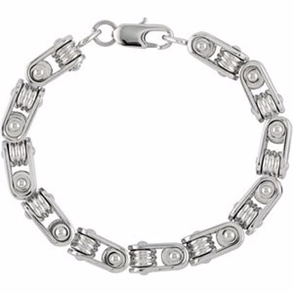 B775:101:P Stainless Steel Coil Ball Bracelet or Chain