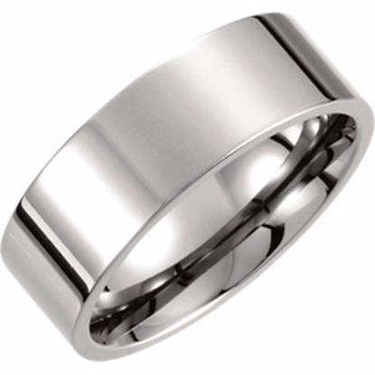 T812:148:P Titanium 8mm Flat Polished Band Size 12.5