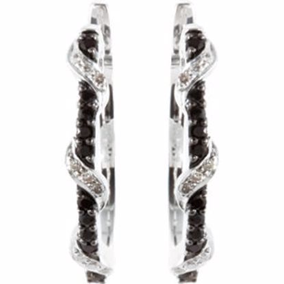 68006:101:P Black Spinel & Diamond Earrings