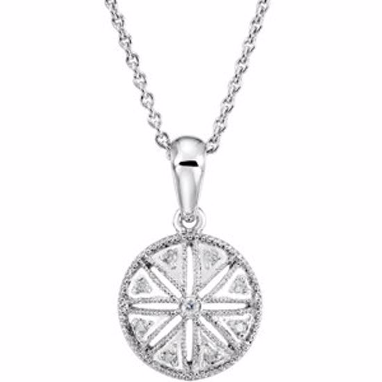 67988:100:P Sterling Silver .05 CTW Diamond 18" Necklace