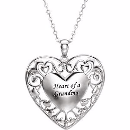 R410011:1010:P Heart of a Grandmother Necklace