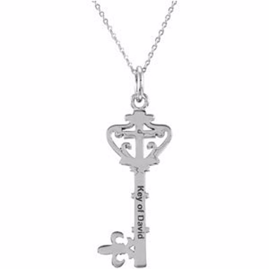 R410020:1010:P Key of David Pendant with Chain