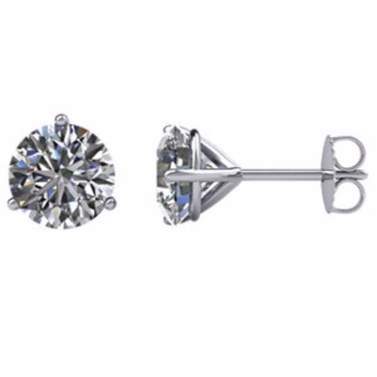 66229:60008:P 14kt White 2 CTW Diamond Friction Post Stud Earrings