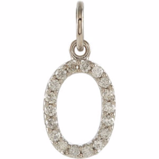 68054:60000:P 14kt White .08 CTW Diamond Numeric Charm or Pendant