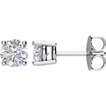 67534:115:P 14kt White 1 CTW Diamond Earrings