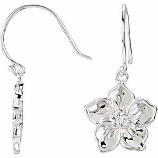 68137:103:P Sterling Silver Forget Me Not Earrings