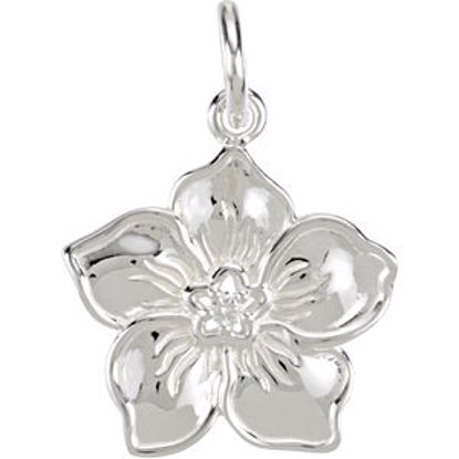 68138:102:P 14kt White Forget Me Not Charm