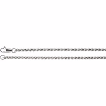 CH972:101:P Sterling Silver 2.4mm Wheat 7" Chain