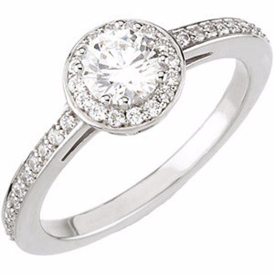 67711:60003:P 14kt White 3/4 CTW Diamond Engagement Ring