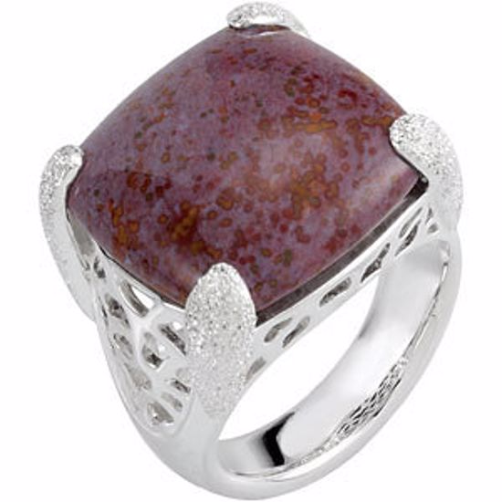 68154:101:P Red Ocean Jasper Ring