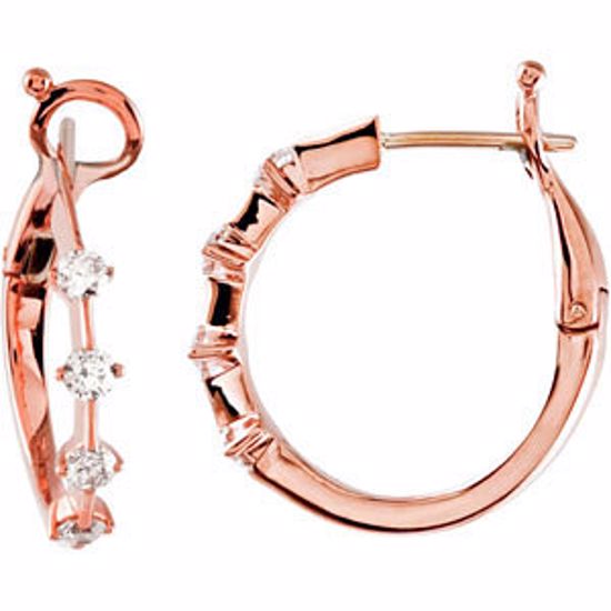 68090:60001:P Diamond Hoop Earrings