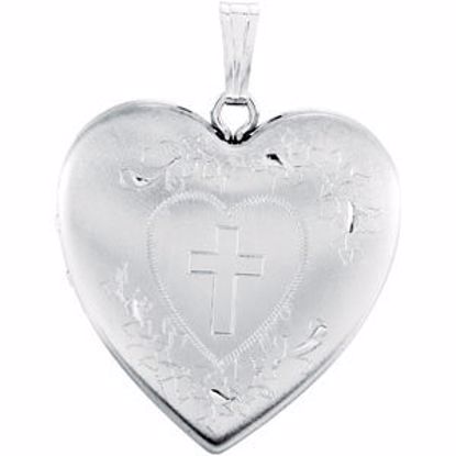 R45249:101:P Heart Locket  with Cross