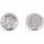 84915:101:P Sterling Silver Mercury Dime Coin Cuff Links
