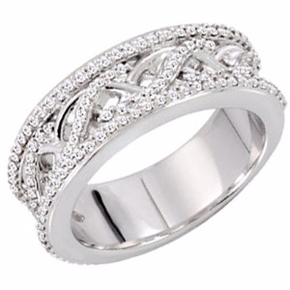 68052:121700:P 14kt White 1/2 CTW Diamond Anniversary Band