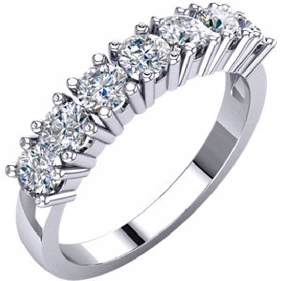 68195:106:P 14kt White 1 CTW Diamond Anniversary Band