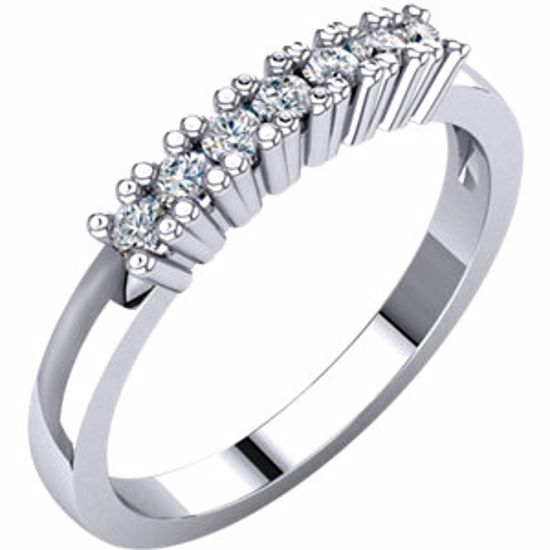 68195:128531:P 14kt White 1/5 CTW Diamond Anniversary Band