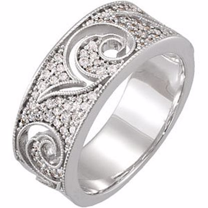 68199:121720:P 14kt White 3/8 CTW Diamond Anniversary Band