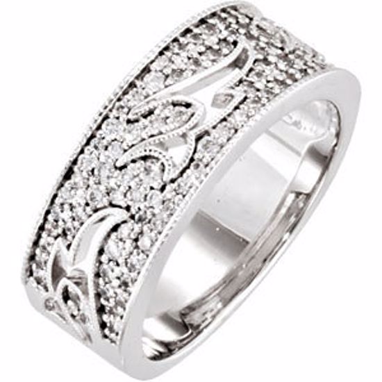 68214:102:P 14kt White 1/2 CTW Diamond Anniversary Band