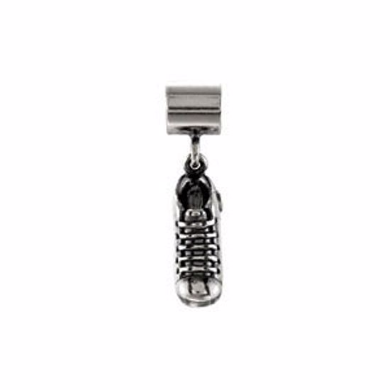 28172:101:P Sterling Silver 13x4.6mm Tennis Shoe Charm