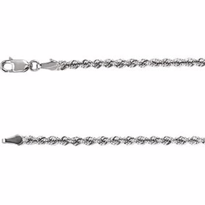 CH957:111:P 14kt White 3mm Rope 18" Chain
