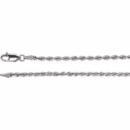 CH955:110:P 14kt White 2.5mm Rope 16" Chain