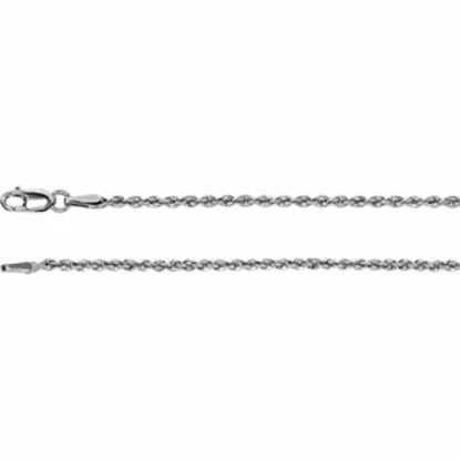 CH956:110:P 14kt White 1.85mm Rope Chain 16" Chain
